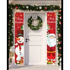 Set Decoración Navidad Cortinas De Puerta Carolinas Home