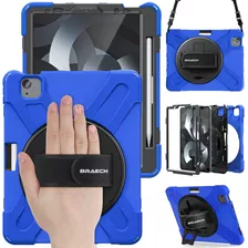 Funda iPad Air 4 Braecn Rígida Antichoque Soporte Mano Azul