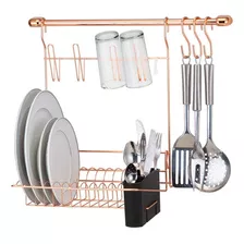 Arthi Cook Home Art2241 8 Kit Utensílios De Cozinha Rose Gold Cor Dourado