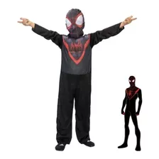 Disfraz Spiderman Hombre Araña Negro Miles Morales Disney 