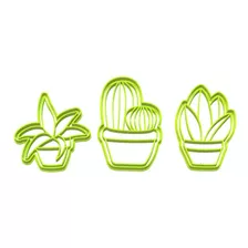 Set Cortantes Cactus Potus 2 Partes Fondant Marcador C2393