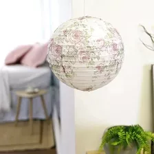 Luminária Pendente Globo Rosas - Envio Imediato