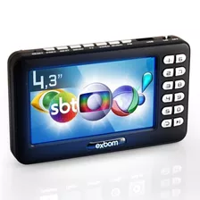 Mini Televisão Digital Portátil 4.3 Usb Fm Exbom Isdb-t 