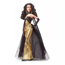 Barbie Signature Muñeca De Colección María Félix Con Un Elegante Vestido Dorado Y Negro