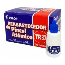 Tinta Para Pincel Atomico Tr37 Azul Pilot 12 Unidades