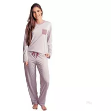 Pijama Longo Feminino C/ Tamanhos Plus Size Gracioso Moderno