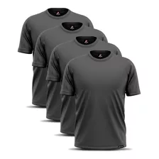 4 Camiseta Masculina Camisas Slim Adstore Poliéster Atacado