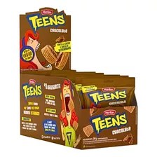 Biscoito Teens Chocolate Marilan - 1 Cx C/ 8un De 30g Cada