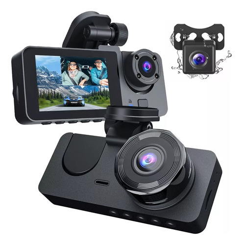 Foto de Cmara Para Carro Dvr 3 Lentes 1080p Full Hd Dash Cam 3 En 1