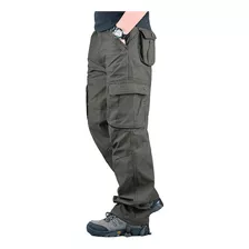 Pantalones Cargo Multibolsillos For Hombre Pantalones
