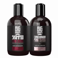 Kit Shampoo E Condicionador Para Barba Big Barber 250ml Pele
