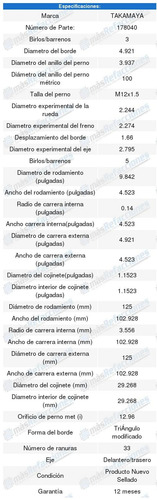 Maza Rueda Delantera/trasera Pontiac Fiero Foto 2