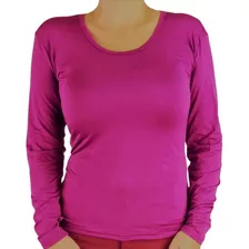 Camiseta Invierno Mujer Forro Polar Elasticada Colores 523