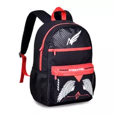 Mochila De Costas Juvenil Free Fire Vermelho Asas Fr24097