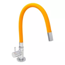 Torneira Cozinha Mesa Silicone Laranja C61 Arejador Fixo