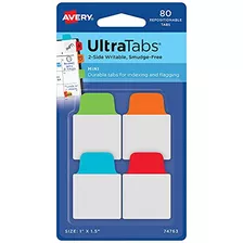 Mini Ultra Tabs, 1 X 1.5 , Escritura 2 Caras, Colores ...