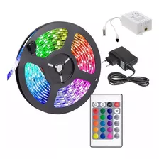 Cinta De Luces Led Rgb De 5m Con Transformador Y Control.