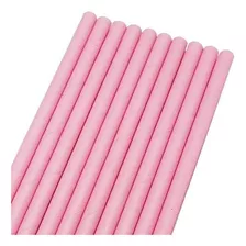 100 Canudos De Papel Colorido Biodegradável Drinks Decoração Cor Rosa