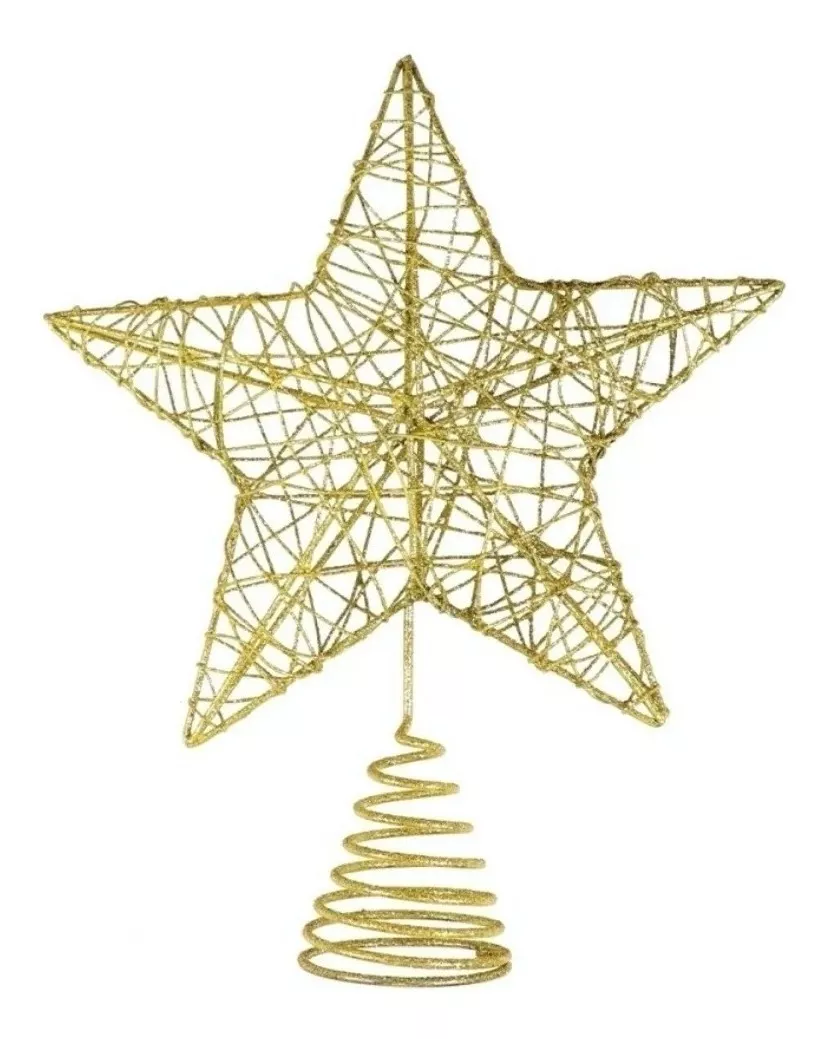 Ponteira Estrela Decoração Enfeite Árvore Natal Linda