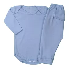 Conjunto Body Longo E Mijão Roupas De Bebê Menino E Menina