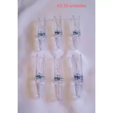 Kit 30 Presilhas Acrílico Cristal Transparente Para Cabide.