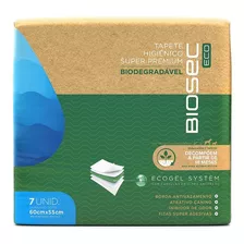 Tapete Higiênico Biodegrável Biosec Eco 60x55cm 7 Unidades
