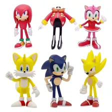 6 Figuras De Adornos, Regalos Para Sonic The Hedgehog