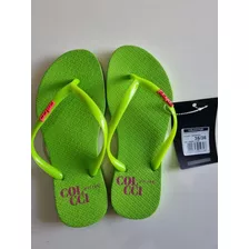 Chinelo Colcci Feminino Fun Duo Neon Cod 0185