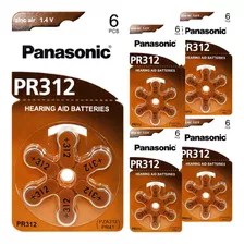 30 Pilhas Baterias 312 Auditiva Panasonic - 5 Cartelas
