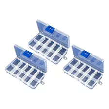 Pack X3 Caja Organizadora Pequeña Multipropósito 10 Espacios