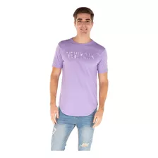 Playera Estampada New York Para Hombre Quarry