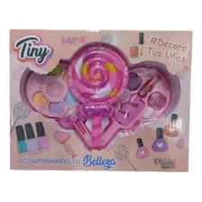 Maquillaje Infantil Tiny Paleta Labial Esmalte 2 Divisiones