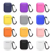 Funda Protector AirPods Case Silicon Con Gancho