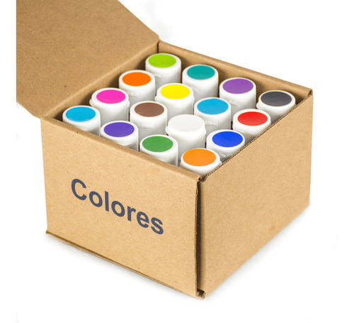 Kit 16 Colores Líquidos 40g Enco