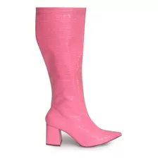 Bota Montaria Cano Longo Lizard Pink Filme Barbie