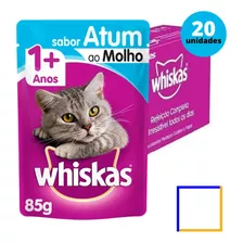 Caixa C/20 Whiskas Sachê Atum Molho Para Gatos Adultos 85g