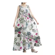 Vestido De Mujer Con Estampado De Talla Grande, Falda Vintag