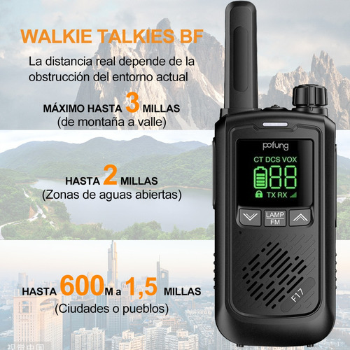 2 Radios Walkie Talkie 16 Canale Porttil Recargable  Foto 5
