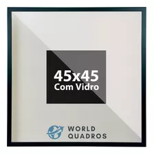 Moldura 45x45cm Vidro Fundo Fotografia Impressão Camiseta