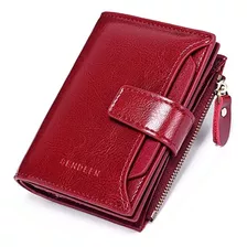 Cartera Para Mujer Con Bloqueo Rfid De Cuero