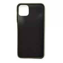 Funda Case Tpu Negro Mate Borde Verde Para iPhone 11 Pro Max