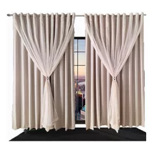 Cortinas Blackout 5,00x4,00 Apartamento Blecaute Palha