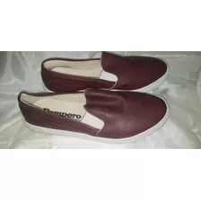 Panchas Eco Cuero Dama Bordo