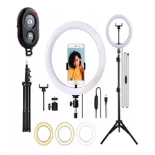 Iluminador Ring Light Profissional 18w Tripé 2,1m Youtuber 