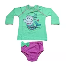 Conjunto Praia/piscina Infantil/bebê Fem. (fps 50+)