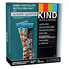 Kind Bars, Dark Chocolate Nuts \u0026 Sea Salt, Sin Gluten,