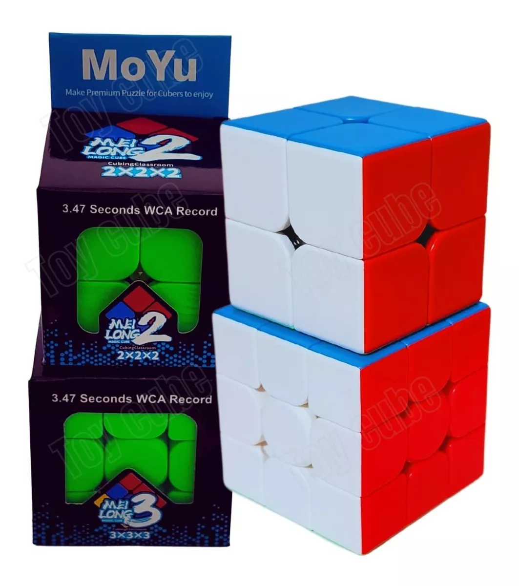 Kit 2 Cubo Mágico 2x2x2+3x3x3 Profissional Moyu