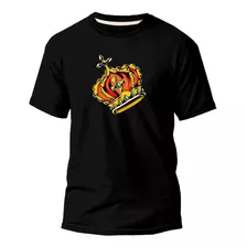  Camiseta Basica Algodão Premium Estampa Digital Coroa Rei 