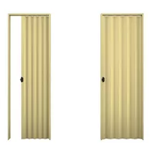 Porta De Pvc Sanfonada Plasbil 80cm X 2,10m - Cor Areia