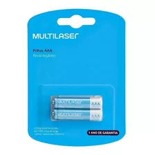 Pilha Recarregavel Aaa Multilaser Cb051 Com 2 Un 1000 Mah